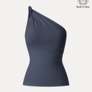 OGL Navy One Shoulder Top